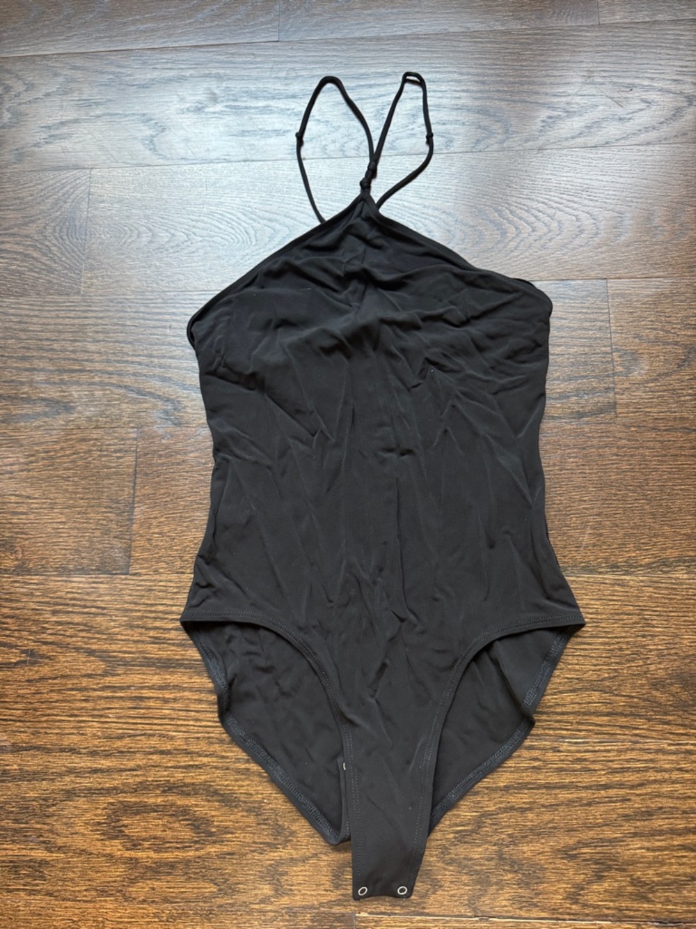 Frame Denim Black Halter-Style Bodysuit